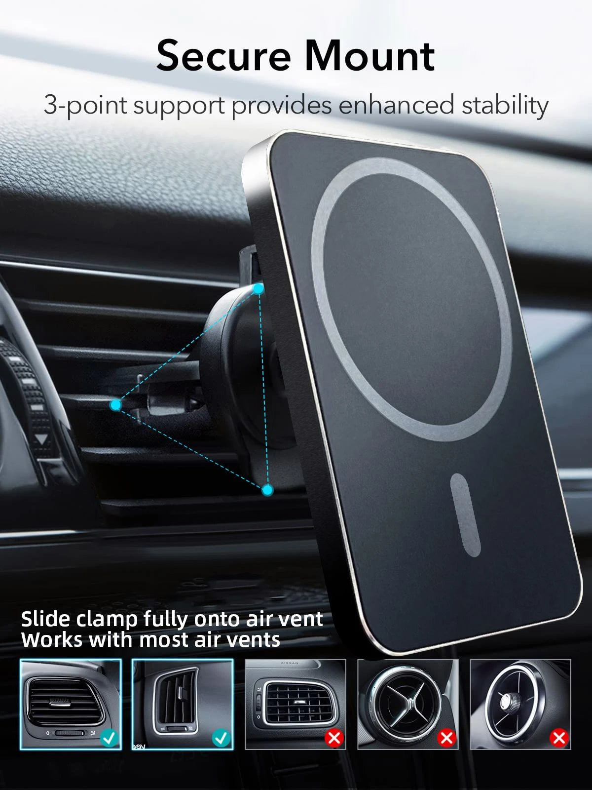 Sleek Magnetic Car Charger